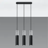 Závesná lampa Pennala 3 čierna