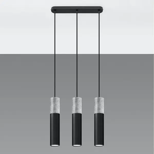 Závesná lampa Pennala 3 čierna