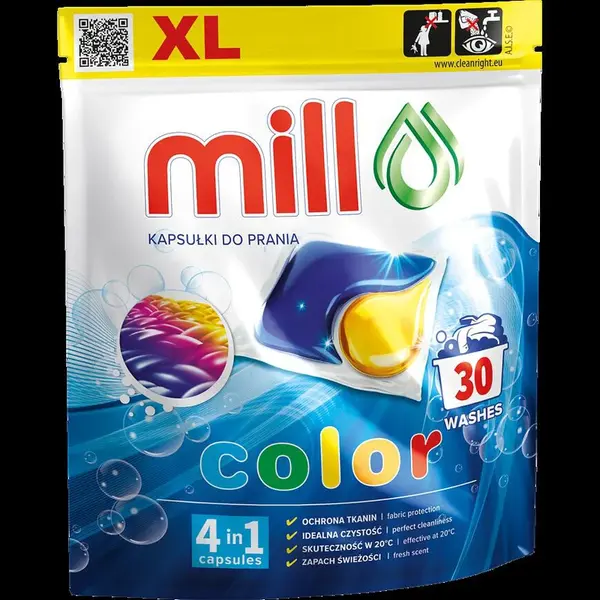 MILL Professional kapsuly na farebnú bielizeň 30 ks