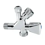 Rohový ventil Kombi 3/8” x 1/2” x 3/4” chróm