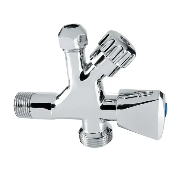 Rohový ventil Kombi 3/8” x 1/2” x 3/4” chróm