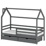 Posteľ Domček Lila 80x160 grafit