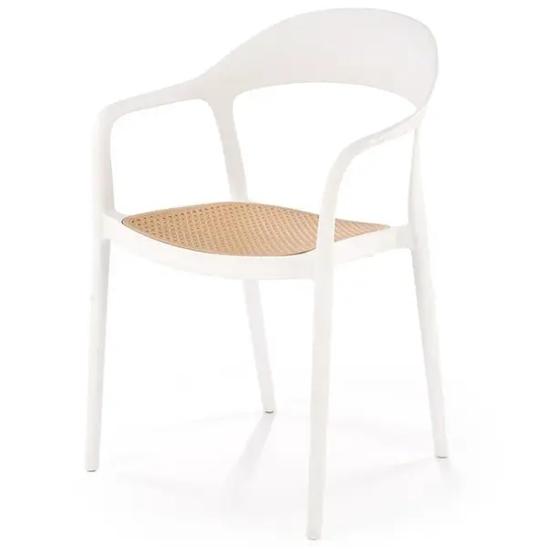 Stolička K530 biela/prírodné