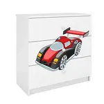 Detská komoda  Babydreams Biely – Auto