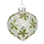 Vianočná sklenená guľa 8 cm biela 9129671