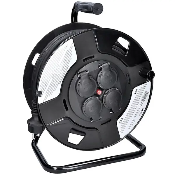 Prodlužovací přívod na bubnu, 4 zásuvky, IP44, 3x 1.5mm2, délka 50m