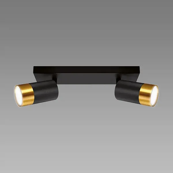 Stropné bodové svietidlo PUZON SPT GU10 2L BLACK/GOLD 04125 LS2
