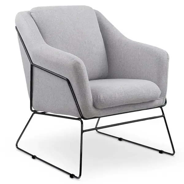 Kreslo Soft 2 svetlosivá/čierna