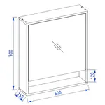 KÚPEĽŇOVÁ ZRKADLOVÁ SKRINKA  NOVA 60 BIELA