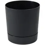 Kvetináč s podšálkou AURA 110 RECYCLED čierny