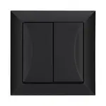 Dvojitý spínač POLA black 33201