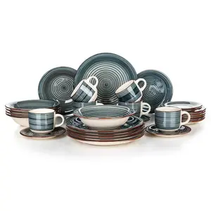 Jídelní set Spiral Blue 30-dílný