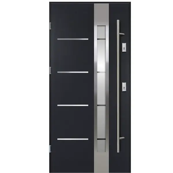 Vchodové dveře Luna S68 2ZA 90L antracit antaba 160 2070x1000x68 mm