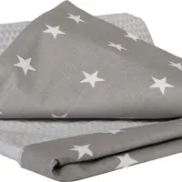 Medi Partners Blanket 75x100 cotton + cotton Wafel – Stars + gray Wafel