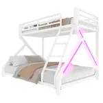 FLIEKS PATROVÁ POSTEL 90x200 140x200 Bílá Kov LED