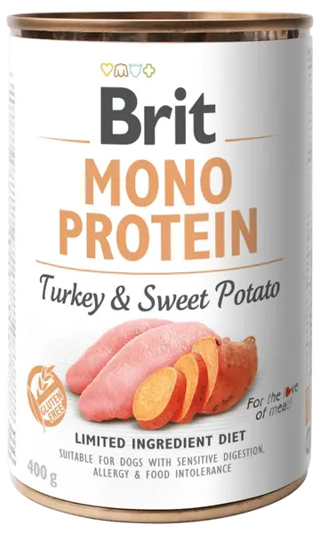 Konzerva Brit Monoprotein Turkey & Sweet Potato 400g