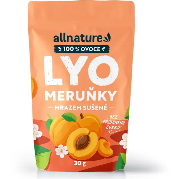Allnature Meruňky sušené mrazem mrazem sušené ovoce 30 g
