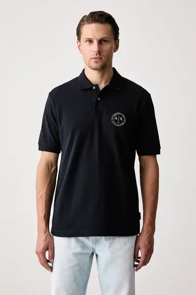 Armani Exchange  polo pánské bavlněné