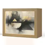 OnlyWow STOLNÍ LAMPA Abstraktní - černá - barva - moderní 20x15 cm