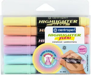 Centropen Zvýrazňovač 8542 flexi soft (6 ks)