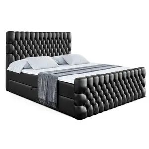 ALTDECOR AMERICKÁ postel SERENE-Z – 140 x 200 – H3 – vysoce lesklá černá