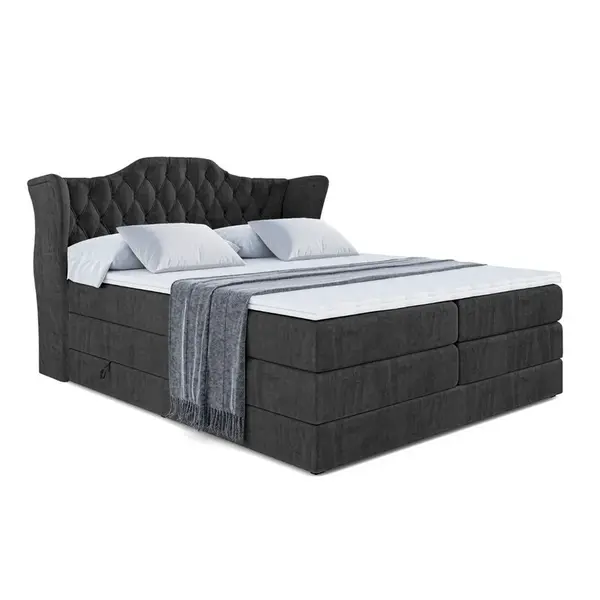 ALTDECOR POSTEL boxspring VILA KING – 120x200 – H3/H4 – černá