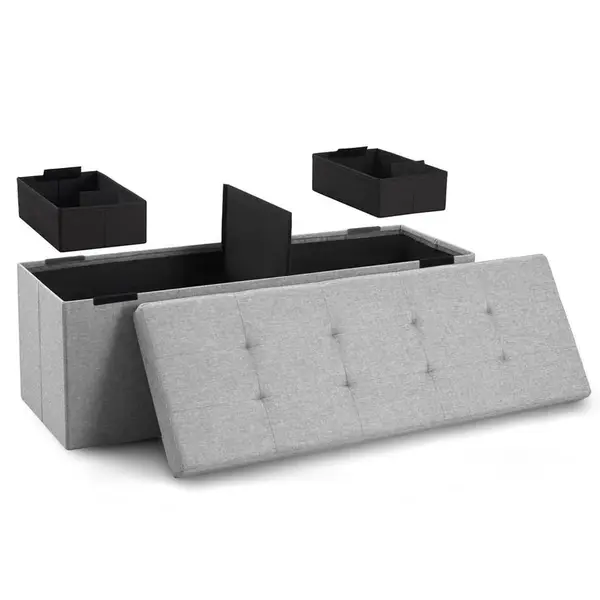 Blumtal SEDACÍ LAVICE 110/38/38 cm + 2 boxy navíc, světle šedá