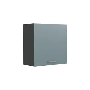 Vicco VĚŠÁK NA STĚNU R-Line, Modrošedá/Antracit, 60 cm s 1 dvířky