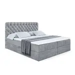 ALTDECOR AMERICKÁ postel s matrací H3 a roštem – BOXI8 – 180 × 200 cm, šedá