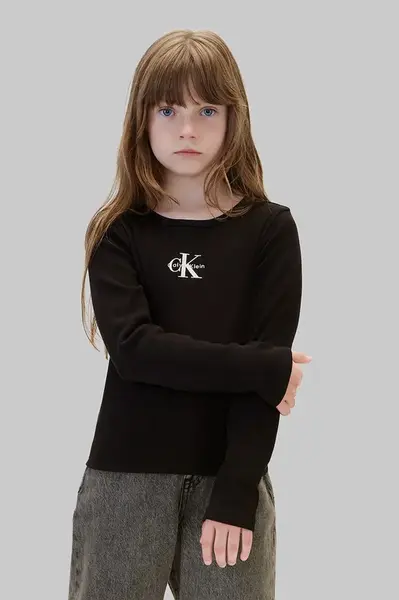Calvin Klein Jeans  tričko s dlouhým rukávem dětské bavlněné s elastanem