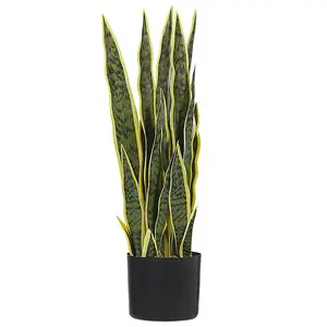 Beliani UMĚLÁ ROSTLINA Zelená Snake Plant