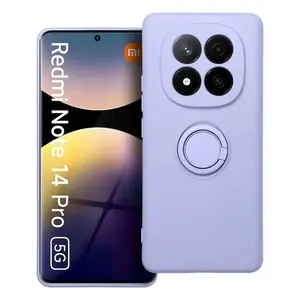 Silicone Ring obal, Xiaomi Redmi Note 14 Pro 5G, fialový