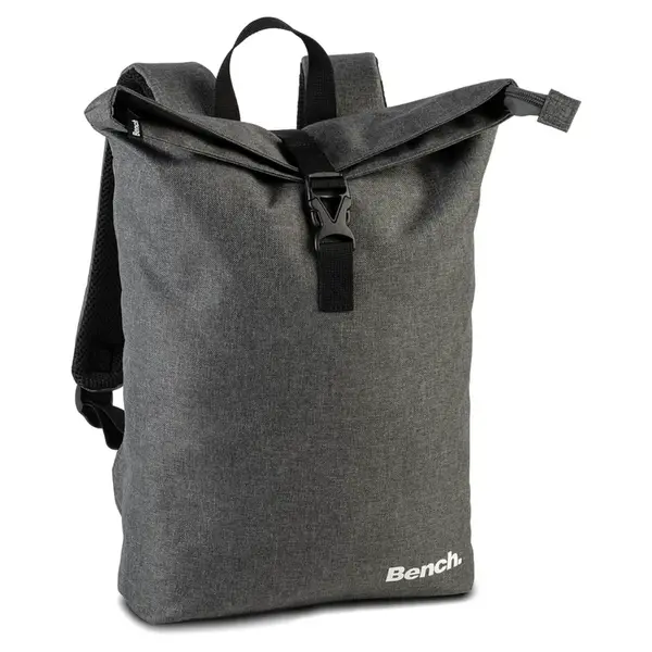 Menší mestský rolovací batoh Bench Mota, polyester, na notebook 15" − šedá 8l