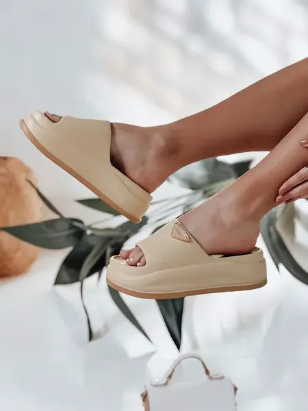 Dámské klapky na platformě SUN STEPS khaki