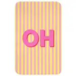 OnlyWow WC PŘEDLOŽKA Text - Pruhy - Růžová 50x80 cm