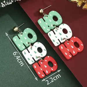 Alloy Enamel Dangle Stud Earrings