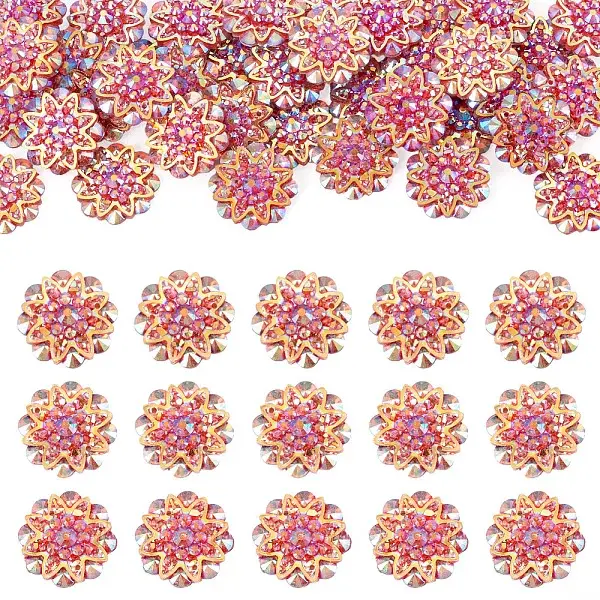 40Pcs Flower Sew on Rhinestone