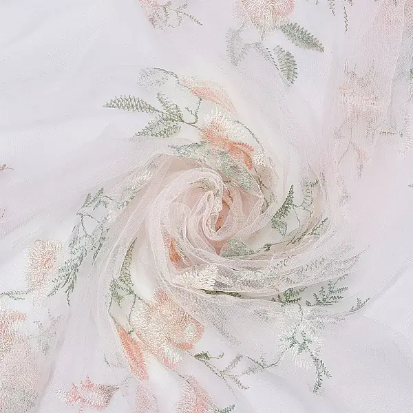 Mesh Embroidered Lace Fabric
