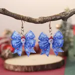 Christmas Theme Iron Acrylic Dangle Earrings