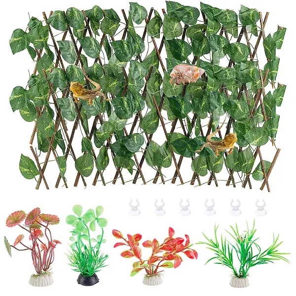 6Pcs 6 Styles PE Plastic Sea Grass Display Decorations
