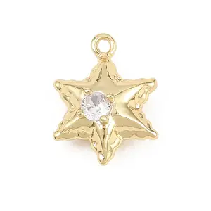 Valentine's Day Brass Micro Pave Clear Cubic Zirconia Pendants