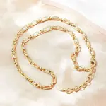 5MM Brass Pave Cubic Zirconia Oval Link Chain Necklaces