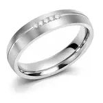 Boccia Titanium Titanový snubní prsten s diamanty 0130-03 53 mm