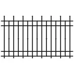 Plotový diel Brema 117,5x200 ral9005 w6161