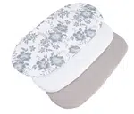 Medi Partners 3 – Pak – Fitted sheet for stroller – cotton – Berry – White – Gray