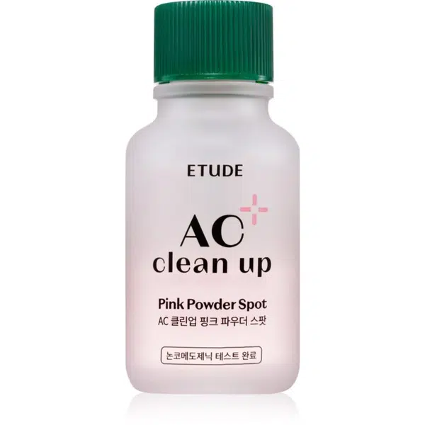 ETUDE AC Clean Up Pink Powder Spot lokální péče proti akné se zklidňujícím účinkem 15 ml