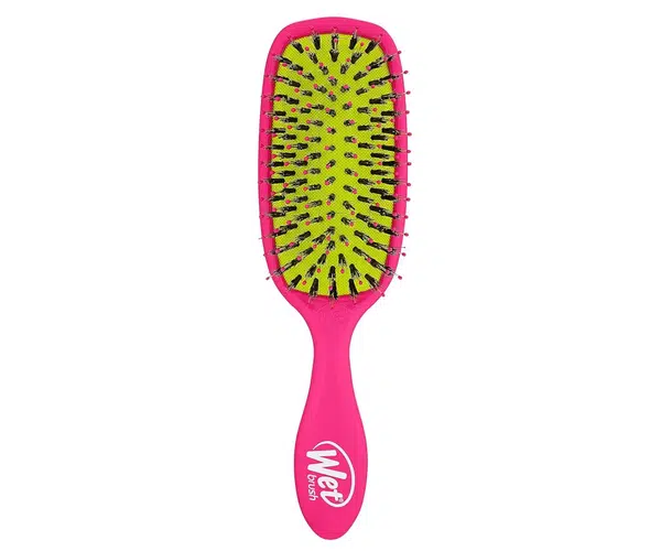 Kartáč na rozčesávání vlasů s nylonovými a kančími štětinami Wet Brush Shine Enhancer - růžový + dárek zdarma