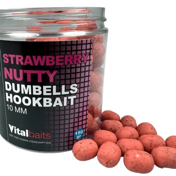 Vitalbaits dumbells strawberry nutty 150 g 10 mm