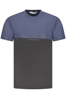 TRUSSARDI MEN'S SHORT SLEEVE T-SHIRT BLUE