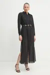 Šaty MICHAEL Michael Kors černá barva, maxi, MR5829W4YJ